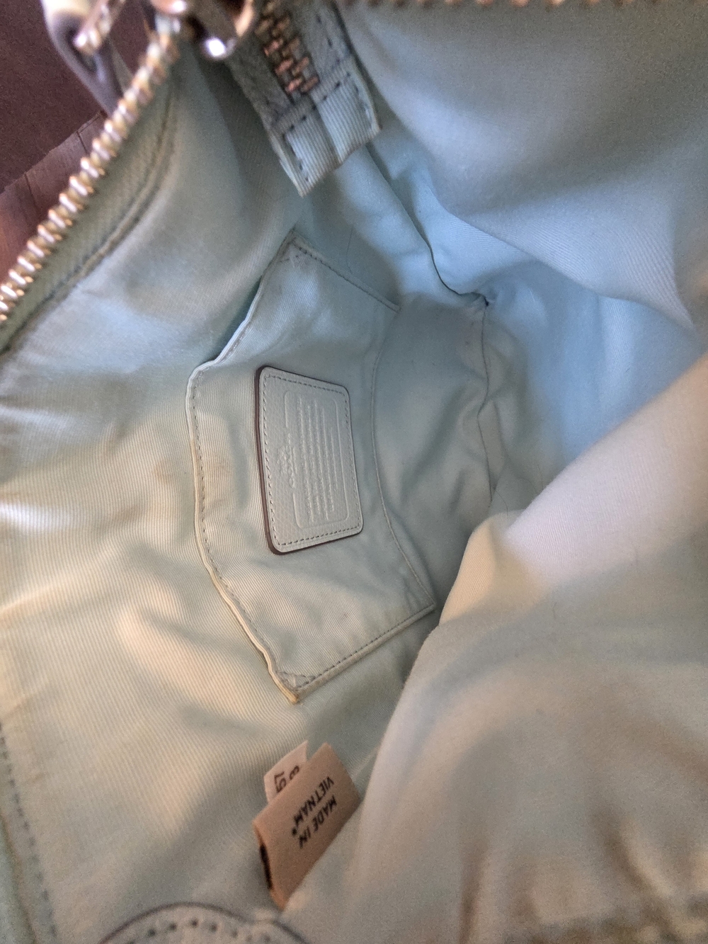 Coach Leather Crossbody Bag Mint - Picture 7 of 8